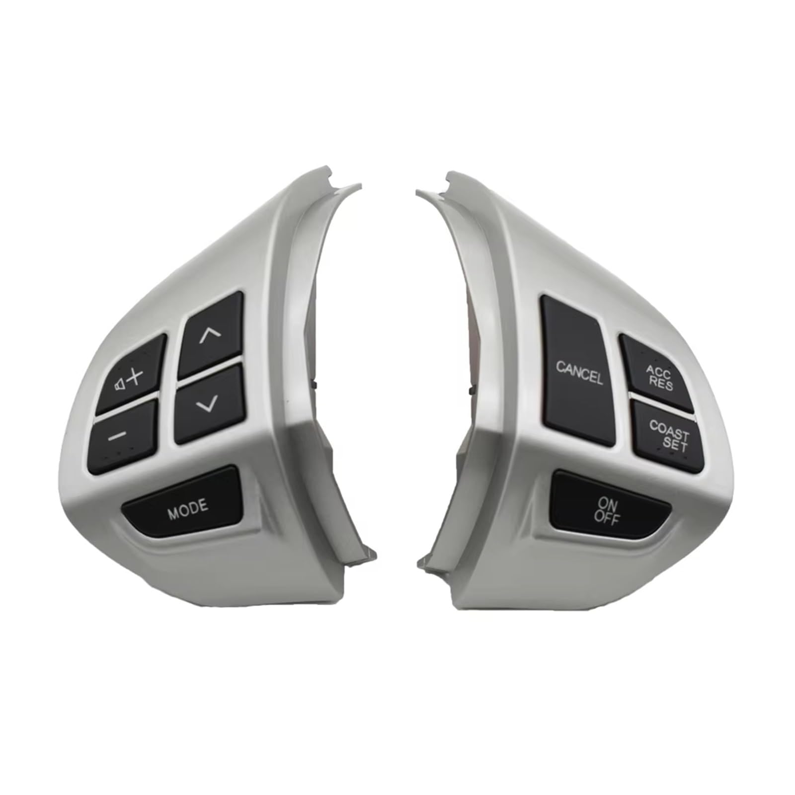 Lenkradtastenschalter Für Mitsubishi Für Lancer CX 10 Für Lancer X Für Outlander Für ASX Für Colt Für Pajero Sport Bluetooth Telefon Tempomat Lenkrad Schalter Lenkrad-Bedientaste(Silver Black) von Tfkkaw