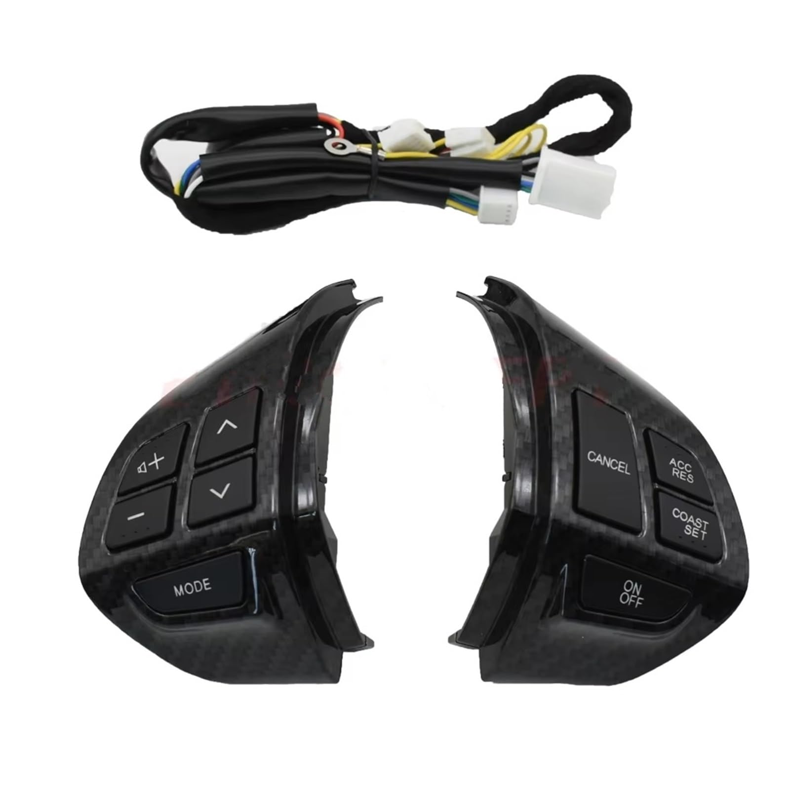 Lenkradtastenschalter Für Mitsubishi Für Lancer Für Outlander Für ASX 2007-2011 Multifunktions Lenkrad Taste Tempomat Schalter Lenkrad-Bedientaste(Carbon Fibre) von Tfkkaw