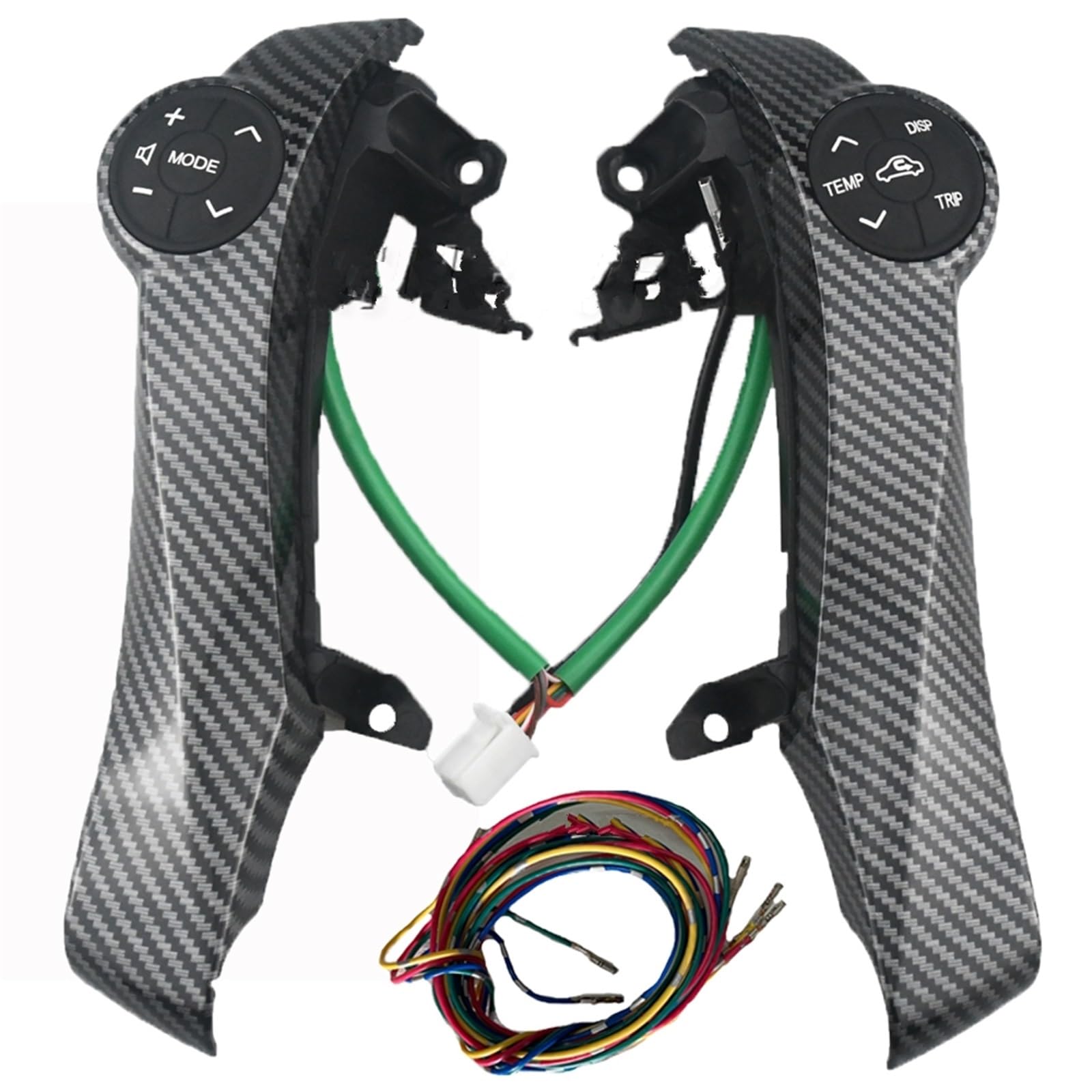 Lenkradtastenschalter Für Toyota Für Aqua 2012-2014 Für Prius C 2011-2015 Auto Multifunktions Lenkrad Kombination Control Schalter Lenkrad-Bedientaste(Carbon-Fline) von Tfkkaw