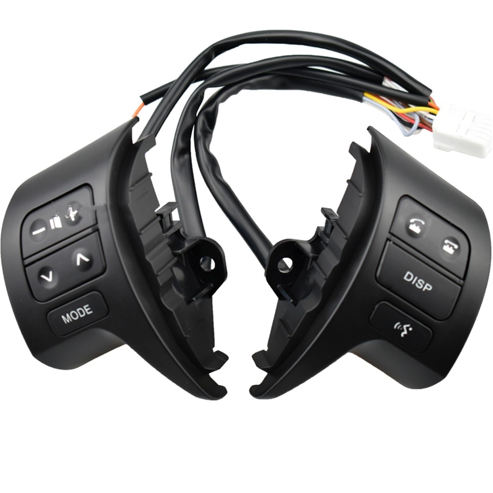 Lenkradtastenschalter Für Toyota Für Corolla Für ZRE15 2007-2009 Multifunktions-Bluetooth-Lenkrad-Audio-Steuerschalter Druckschalter 84250-02200 Lenkrad-Bedientaste(Matte Black) von Tfkkaw