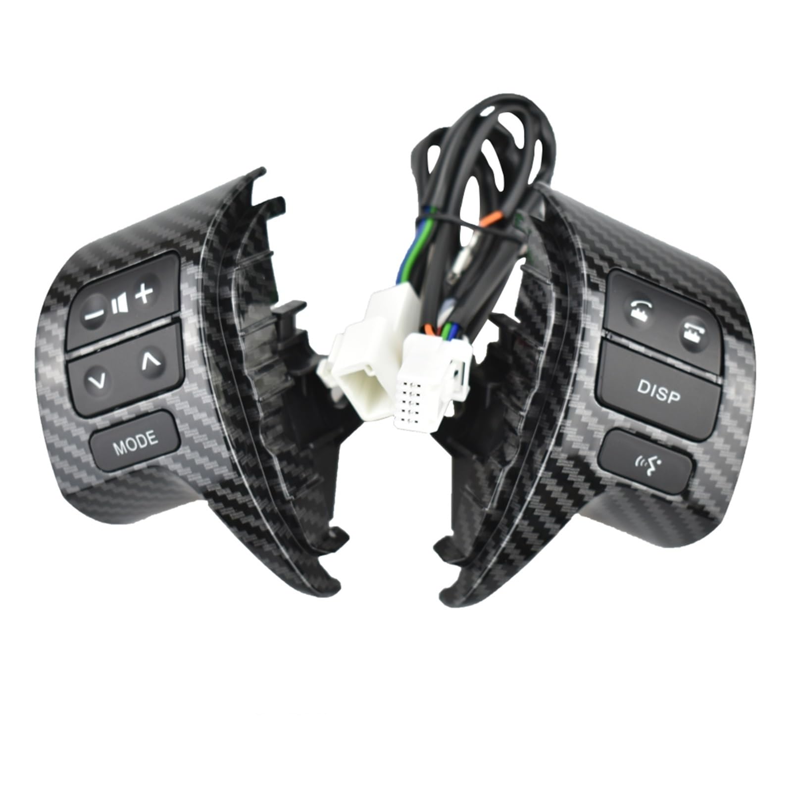 Lenkradtastenschalter Für Toyota Für Corolla Für ZRE150L Für ZRE151L Für ZRE152L 2007-2009 84250-02200 8425002200 84250-12020 Lenkrad Control Taste Schalter Lenkrad-Bedientaste(Carbon Black) von Tfkkaw