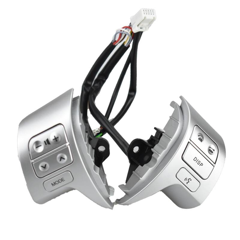 Lenkradtastenschalter Für Toyota Für Corolla ZRE150L ZRE151L ZRE152L 2007-2009 84250-02200 8425002200 84250-12020 Lenkrad Control Taste Schalter Lenkrad-Bedientaste(Sliver) von Tfkkaw