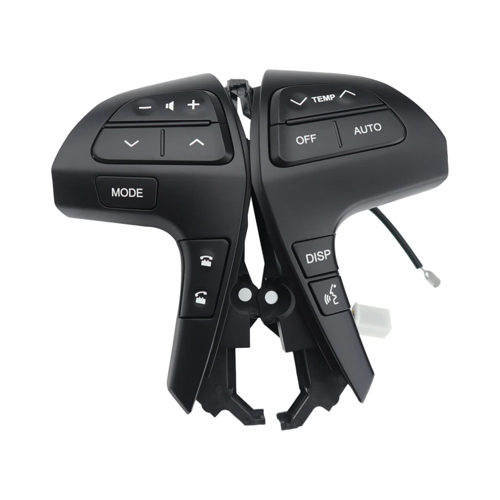 Lenkradtastenschalter Für Toyota Für HILUX Für VIGO Für Corolla Für Camry Für Highlander Für INNOVA Auto Lenkrad Audio Control Taste Schalter Lenkrad-Bedientaste(Schwarz) von Tfkkaw