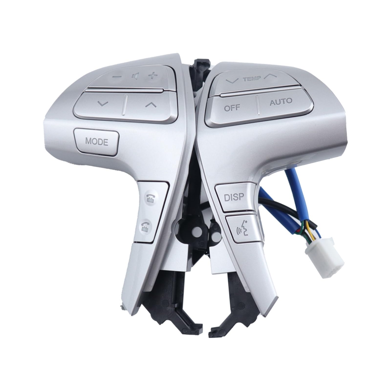 Lenkradtastenschalter Für Toyota Für HILUX Für VIGO Für Corolla Für Camry Für Highlander Für INNOVA Auto Lenkrad Audio Control Taste Schalter Lenkrad-Bedientaste(UV Silver a) von Tfkkaw