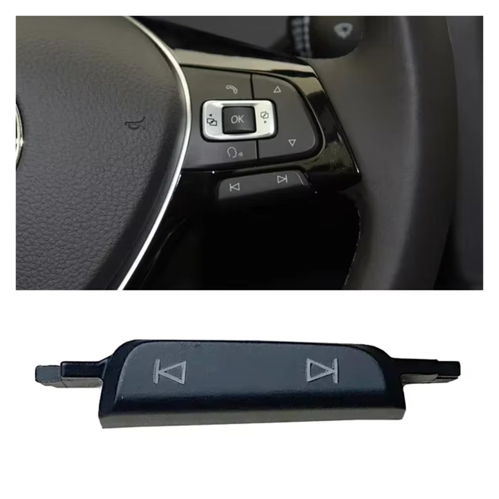 Lenkradtastenschalter Für VW Für Golf 7 7,5 Für GTI Für R-Linie Für Polo Für Passat B8 Für Jetta 5G0959442N Multifunktions Lenkrad Lautstärke Taste Abdeckung Trim Lenkrad-Bedientaste(A) von Tfkkaw
