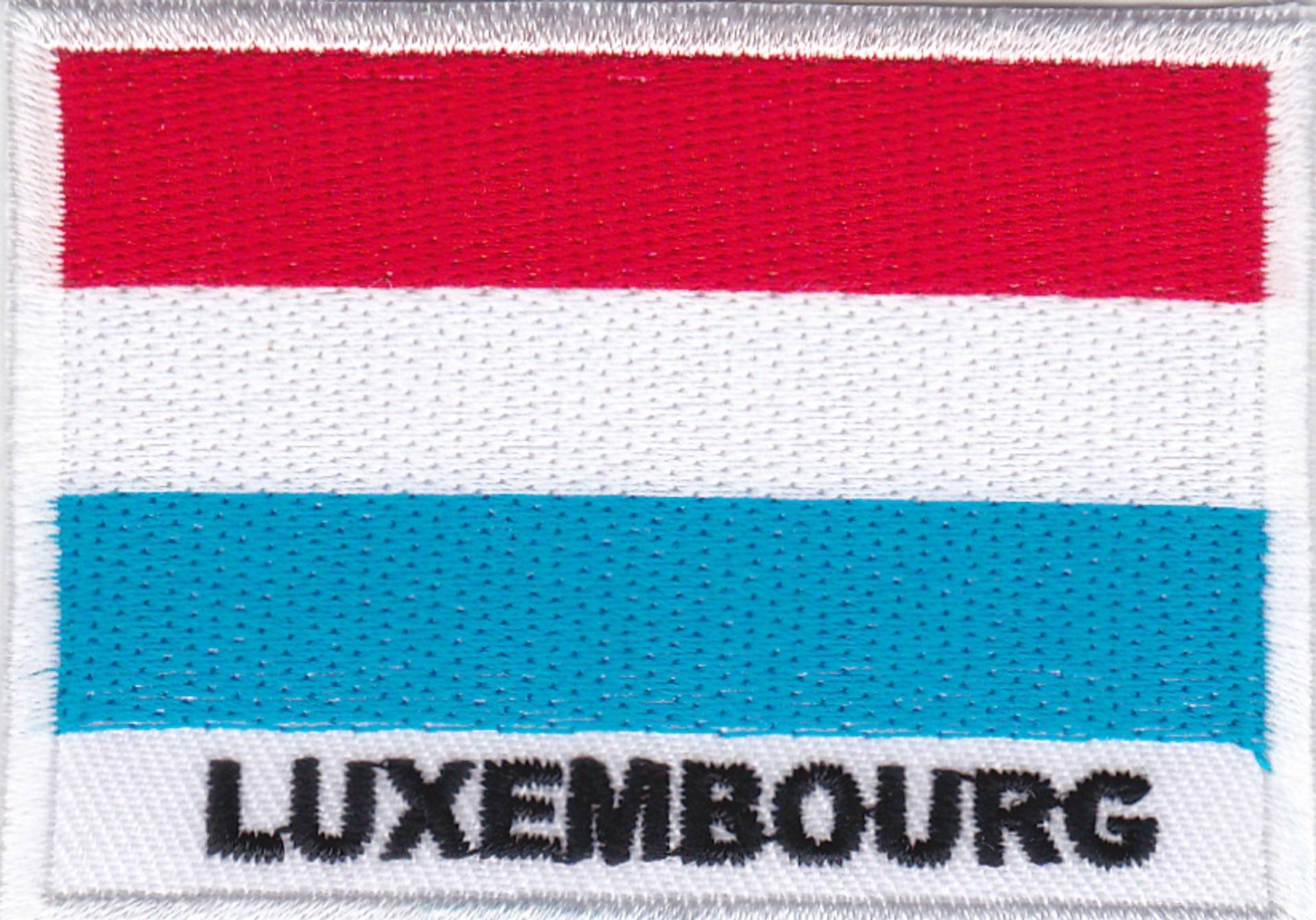 Aufnäher Bügelbild Applikation Iron on Patches Fahne Flagge Luxemburg Luxembourg von Thai-Market