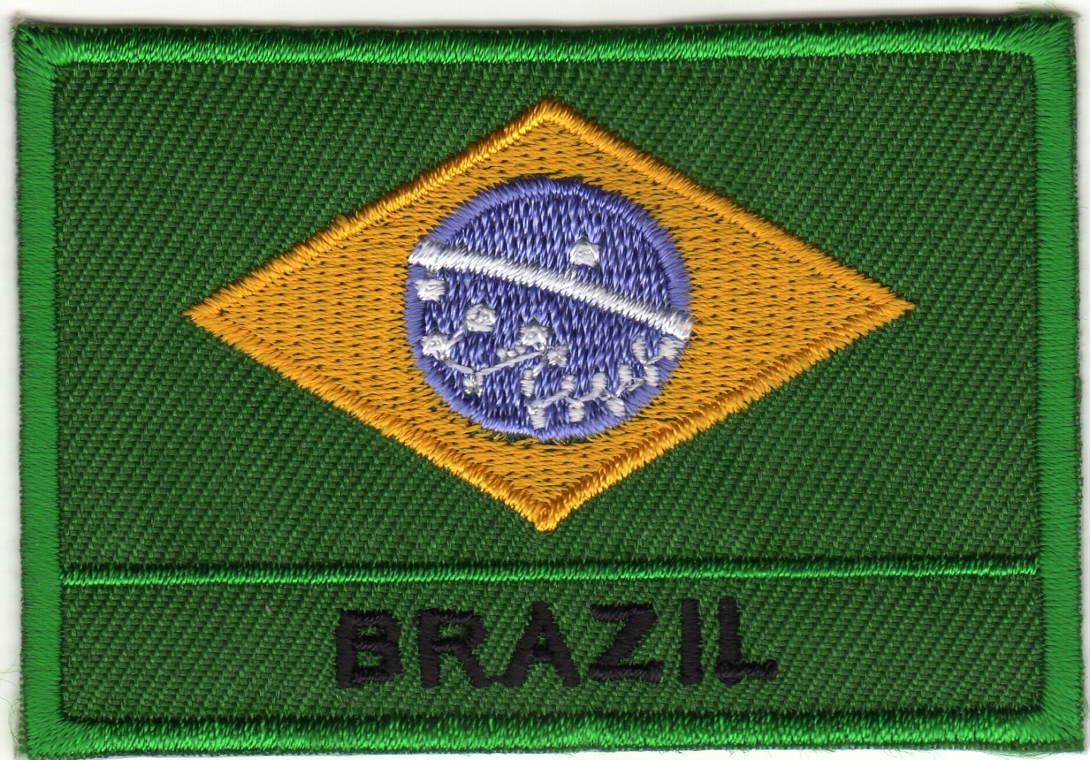 Aufnäher Bügelbild Applikation Iron on Patches Flagge Brasilien Brazil Fahne von Thai-Market