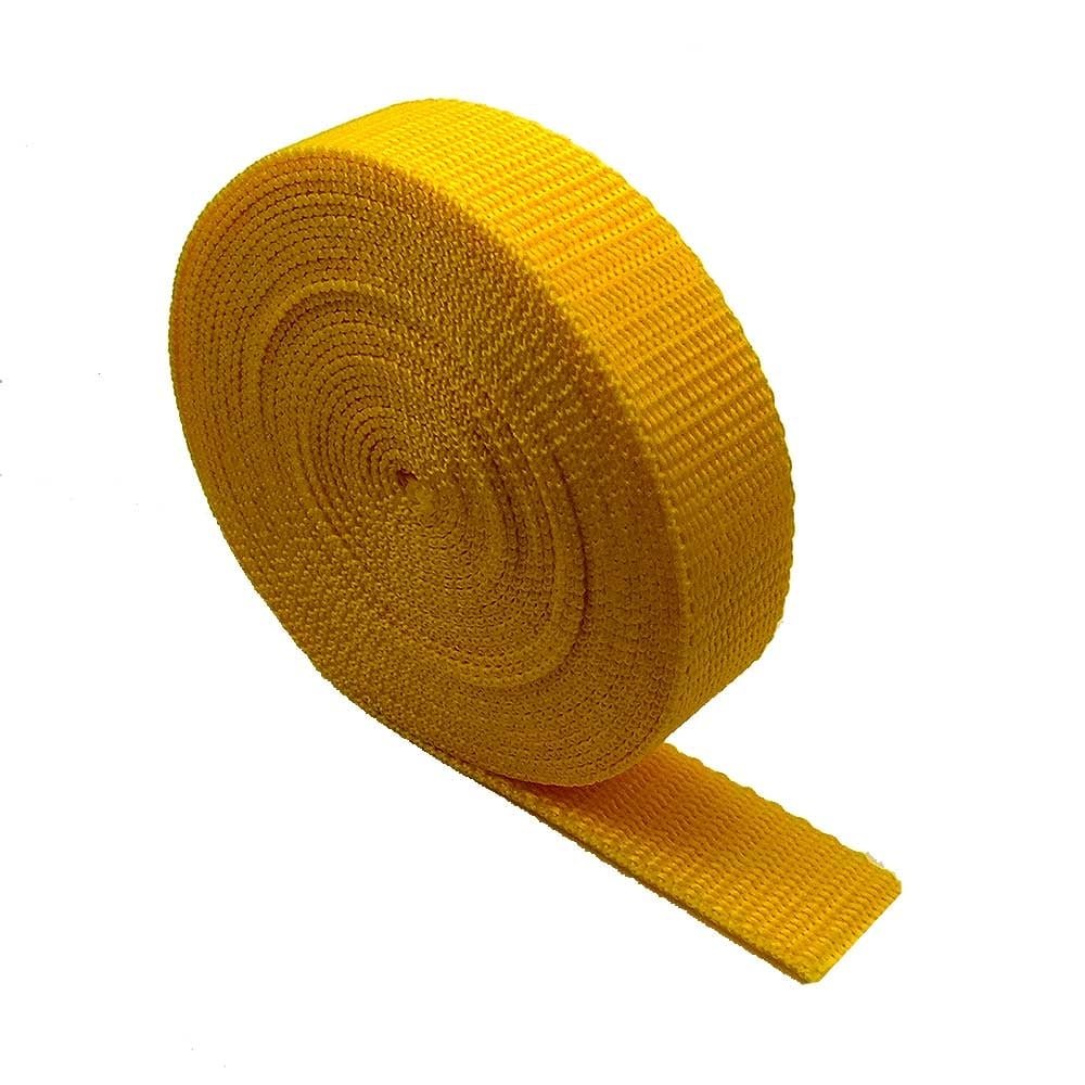 25 mm Schwerlast-Gurtband - 5 Meter - Rucksäcke, Gepäck-/Ladungsumreifung, Gurte - Gelb von The Bead Shop