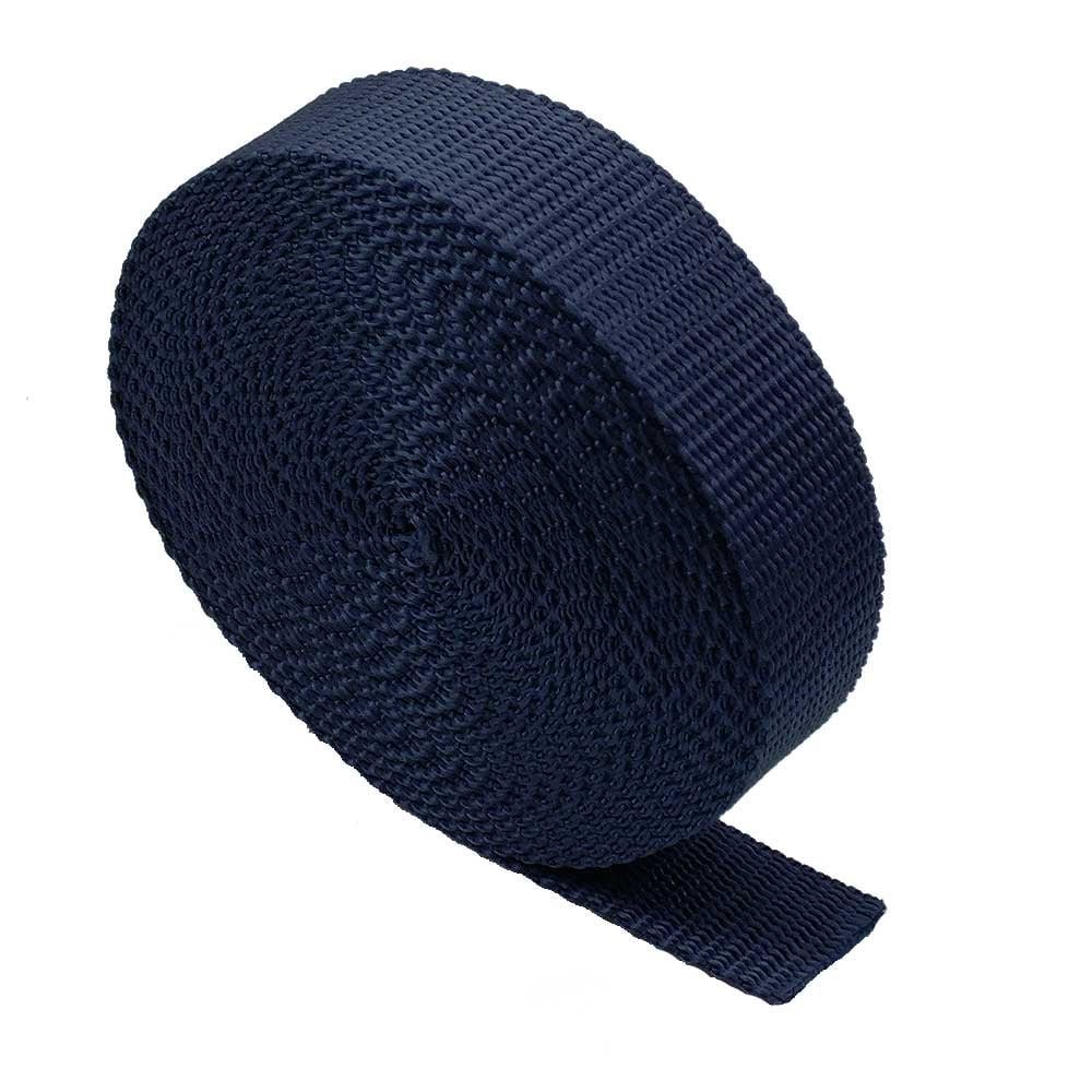 The Bead Shop - Strapazierfähiges Polypropylen-Gurtband für Rucksäcke, Rucksäcke, Gepäck, Gurte – 5 Meter (Marineblau, 25 mm) von The Bead Shop
