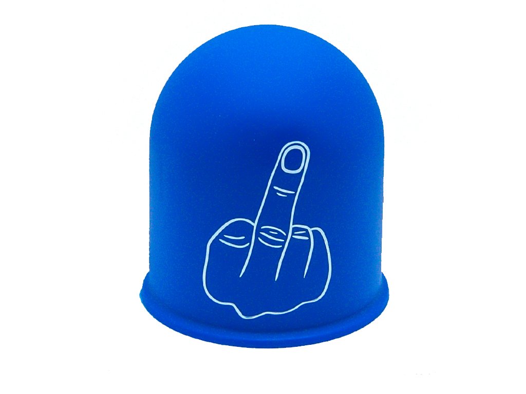Schutzkappe Anhängerkupplung AHZV AHK Zubehör Mittelfinger Stinkefinger Blau Schutzkappe Anhängerkupplung AHZV AHK Zubehör Mittelfinger Stinkefinger Blau von The Coupling Caps