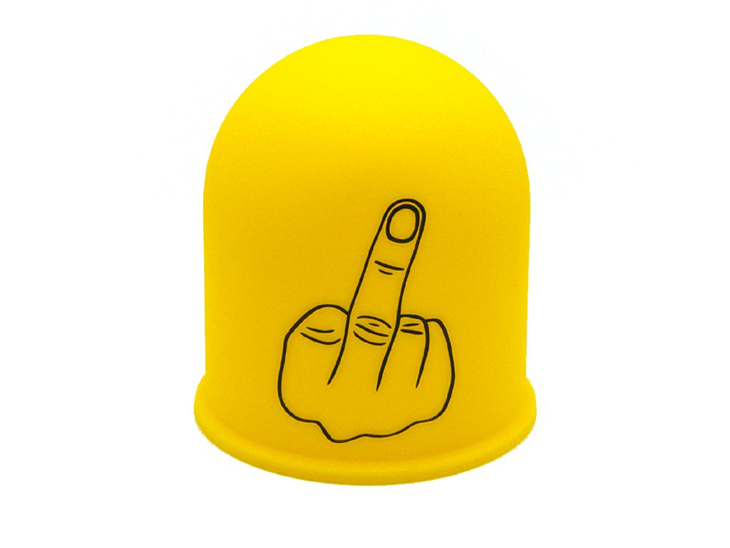 Schutzkappe Anhängerkupplung AHZV AHK Zubehör Mittelfinger Stinkefinger Gelb Schutzkappe Anhängerkupplung AHZV AHK Zubehör Mittelfinger Stinkefinger Gelb von The Coupling Caps