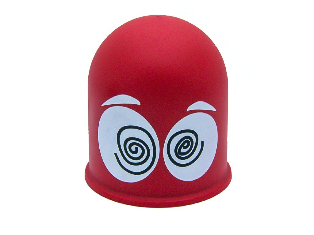 Schutzkappe Anhängerkupplung Abdeckkappe Cap Geschenk Schwindlige Augen Rot / Dizzy Eyes von The Coupling Caps