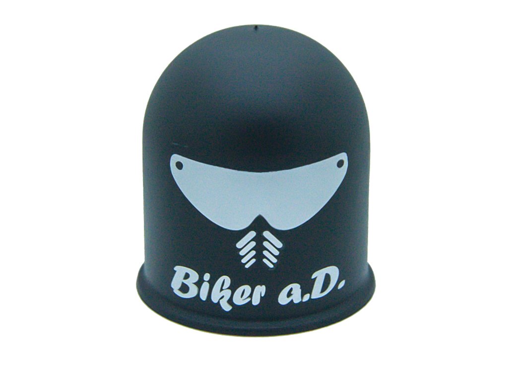 Schutzkappe Anhängerkupplung Biker a.D. Helm Visier Motorrad Mofa Biker schwarz von The Coupling Caps