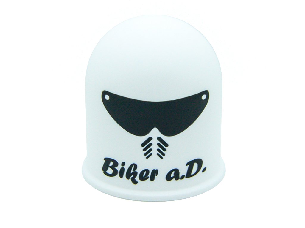 Schutzkappe Anhängerkupplung Biker a.D. Helm Visier Motorrad Mofa Biker weiß Schutzkappe Anhängerkupplung Biker a.D. Helm Visier Motorrad Mofa Biker weiß von The Coupling Caps
