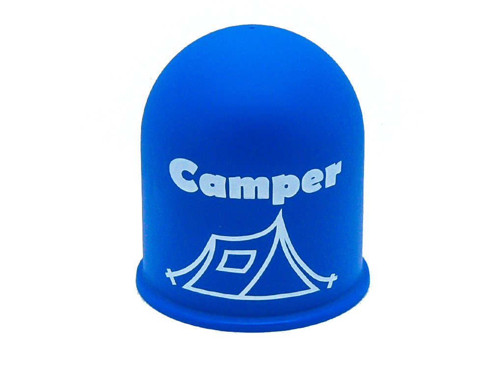 Schutzkappe Anhängerkupplung Blickfang Campingplatz Glamping Zelt Tent blau von The Coupling Caps