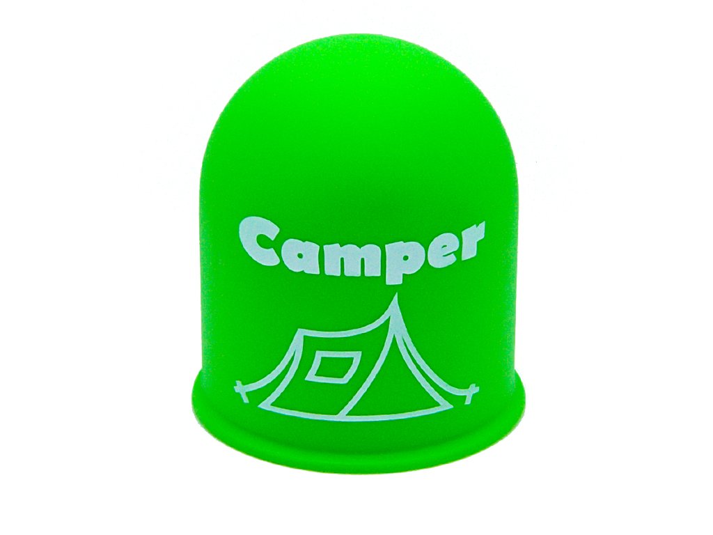 Schutzkappe Anhängerkupplung Blickfang Campingplatz Glamping Zelt Tent grün Schutzkappe Anhängerkupplung Blickfang Campingplatz Glamping Zelt Tent grün von The Coupling Caps