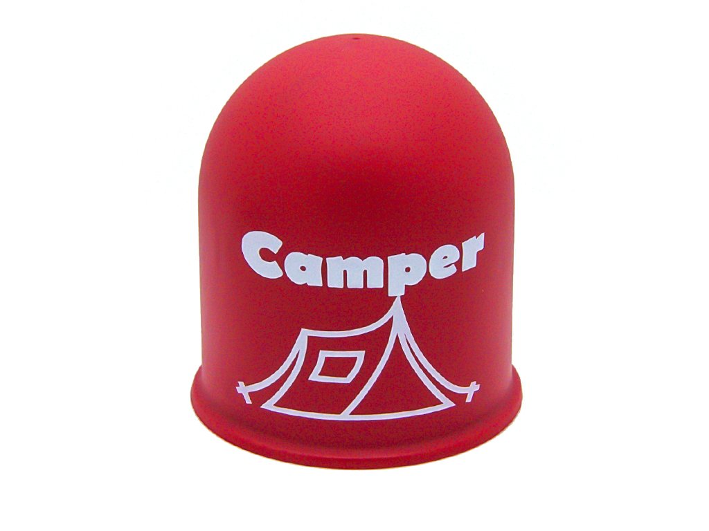Schutzkappe Anhängerkupplung Blickfang Campingplatz Glamping Zelt Tent rot von The Coupling Caps
