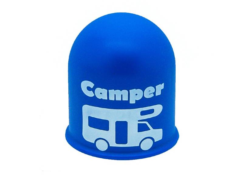Schutzkappe Anhängerkupplung Blickfang Campingplatz Wohnmobil Camper blau von The Coupling Caps