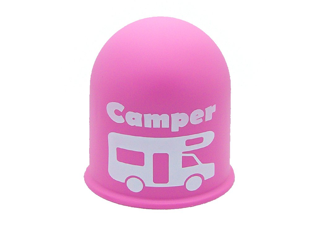 Schutzkappe Anhängerkupplung Blickfang Campingplatz Wohnmobil Camper rosa von The Coupling Caps