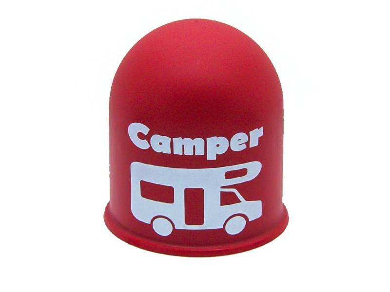 Schutzkappe Anhängerkupplung Blickfang Campingplatz Wohnmobil Camper rot von The Coupling Caps
