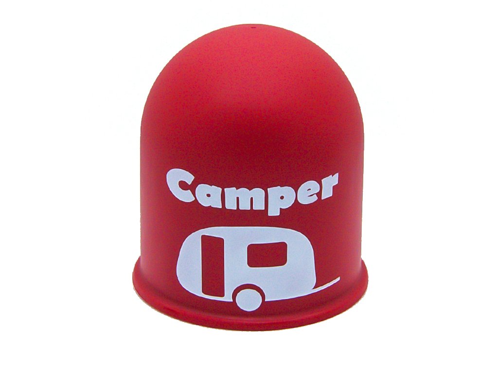 Schutzkappe Anhängerkupplung Blickfang Campingplatz Wohnwagen Caravan rot von The Coupling Caps