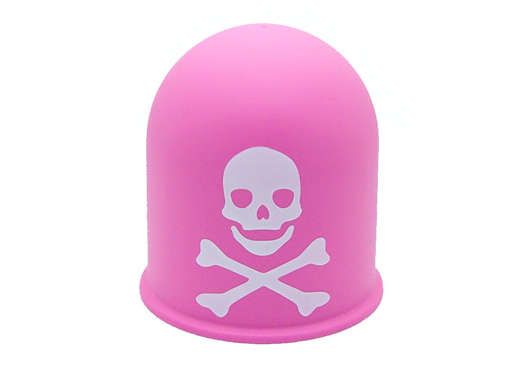 Schutzkappe Anhängerkupplung Deckel Schädel Trike Quad Skull Totenkopf rosa von The Coupling Caps