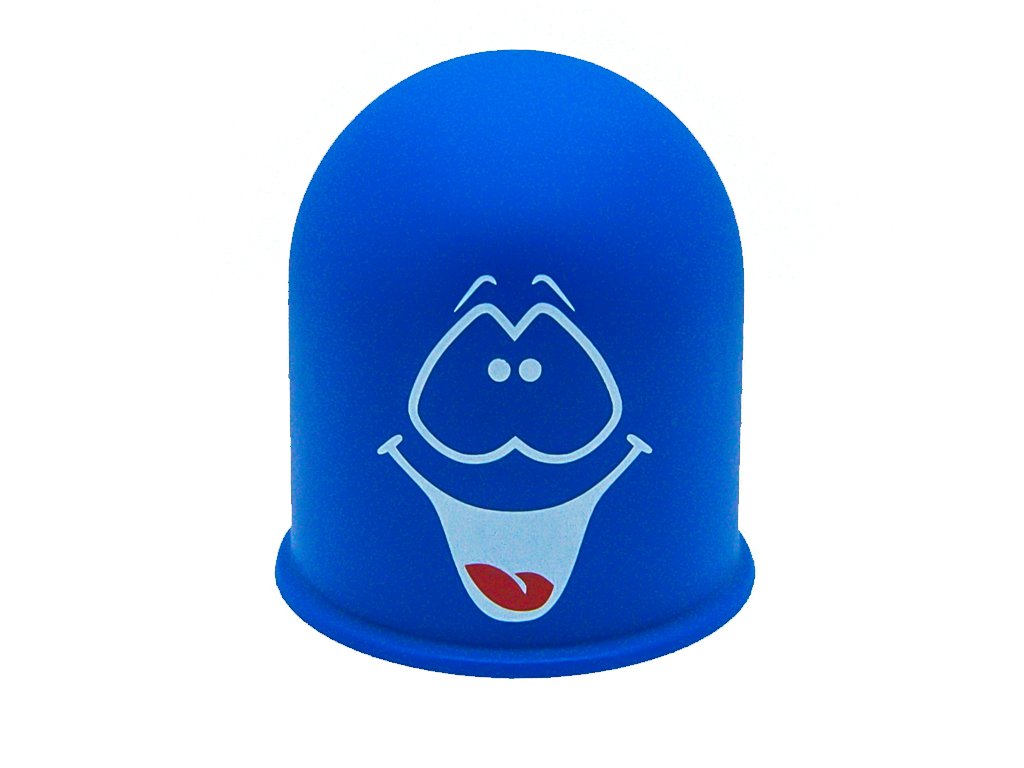 Schutzkappe Anhängerkupplung Geschenkidee Smiley Face/Lachendes Gesicht Blau von The Coupling Caps