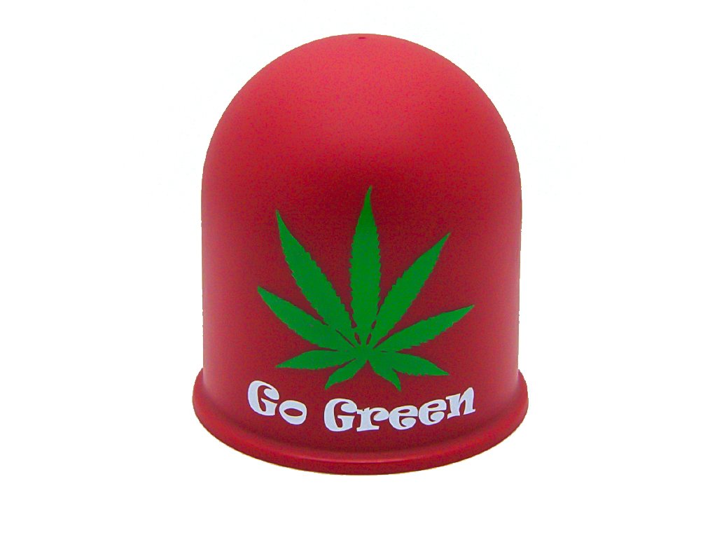 Schutzkappe Anhängerkupplung Marihuana Cannabis Hanf Hanfblatt Go Green rot von The Coupling Caps