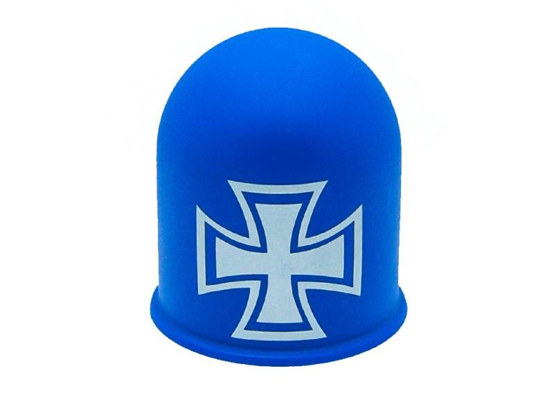 Schutzkappe für Anhängerkupplungen Towing Hitch Accessoires Kreuz Cross blau von The Coupling Caps