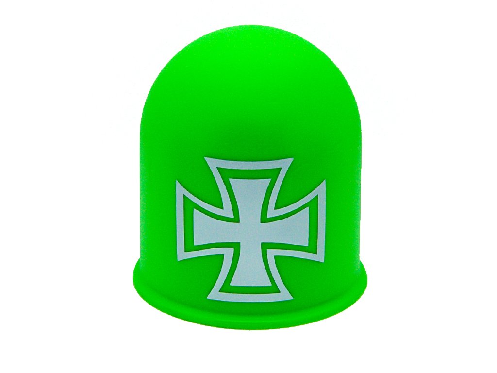 Schutzkappe für Anhängerkupplungen Towing Hitch Accessoires Kreuz Cross grün von The Coupling Caps
