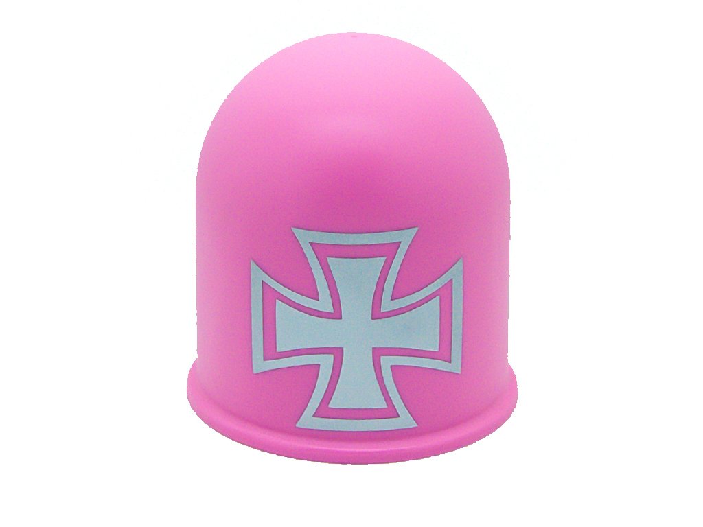 Schutzkappe für Anhängerkupplungen Towing Hitch Accessoires Kreuz Cross rosa von The Coupling Caps
