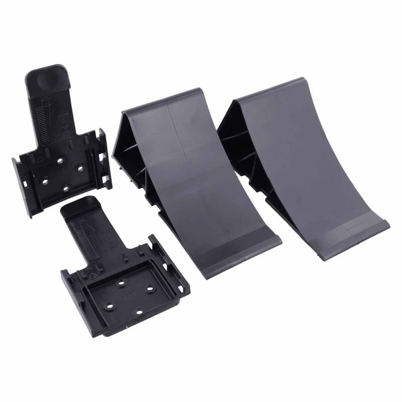 The Drive | Unterlegkeile Set (2 Stück) mit Halter | Schwarz | Bis 1600 kg | Bremskeile für Anhänger, Wohnwagen & PKW von The Drive
