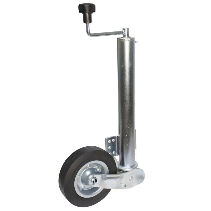 Halbautomatik-Stützrad 60mm, 400kg Stützlast mit Flansch 130x90mm direkt am Rohr von The Drive