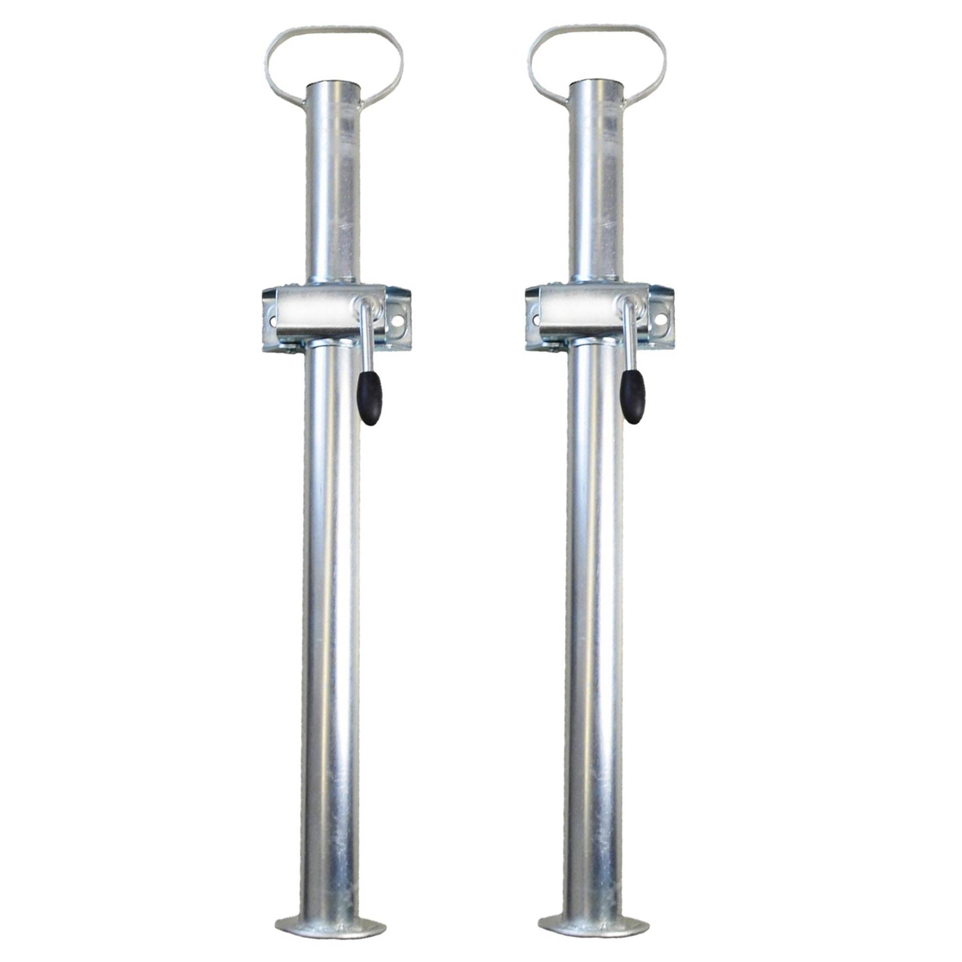 The Drive | 2X Anhänger Stützen mit Klemmhalter für PKW-Anhänger | Stelzfuß | Fallstützen | Anhängerstütze | Länge: 700mm Ø: 48mm von The Drive