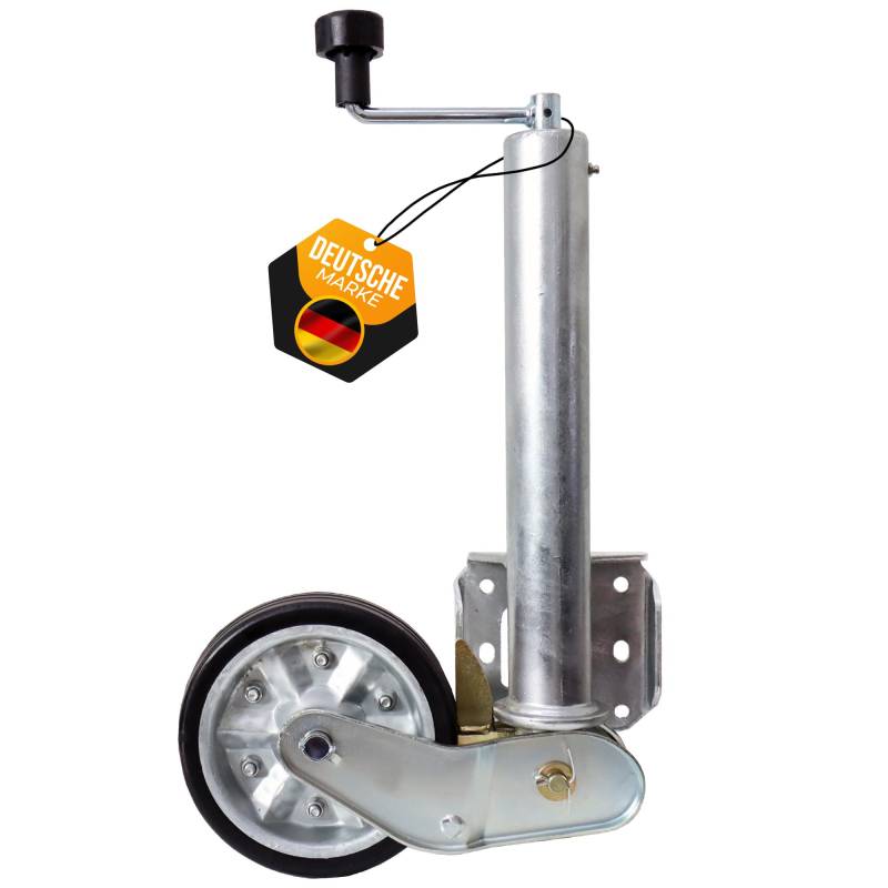 The Drive | Anhänger Stützrad 500KG | vollautomatik | Ø 60mm Rohr mit Anbauflansch | Schwerlast mit erhöhter Tragfähigkeit | perfekt für Anhänger, Wohnwagen, Trailer von The Drive