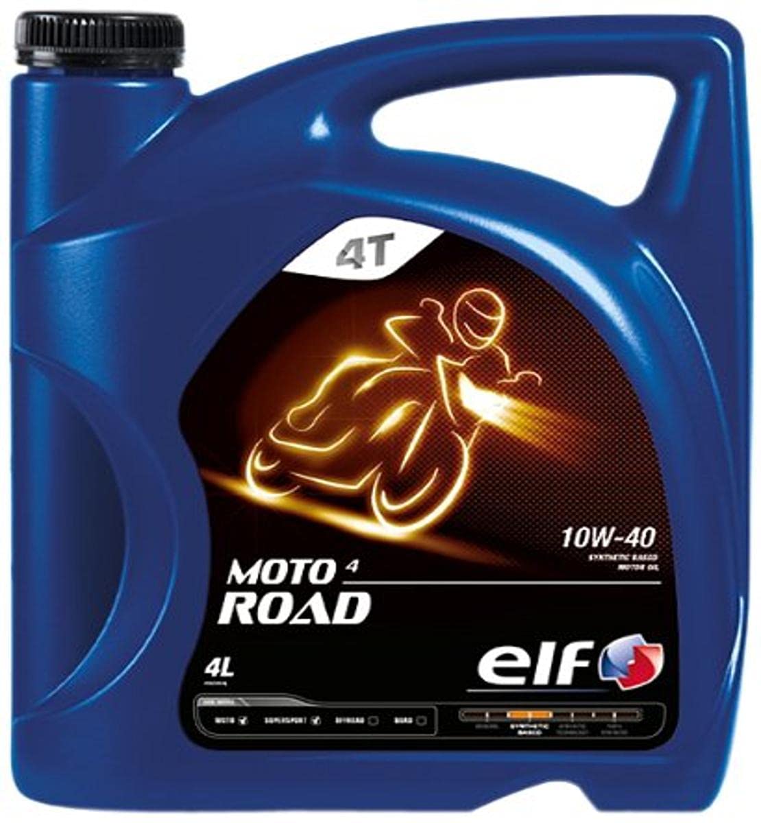 Elf Moto 4 Road 10w40 4-Takt-Motorrad-Öl, 4 Liter von The Elf Company