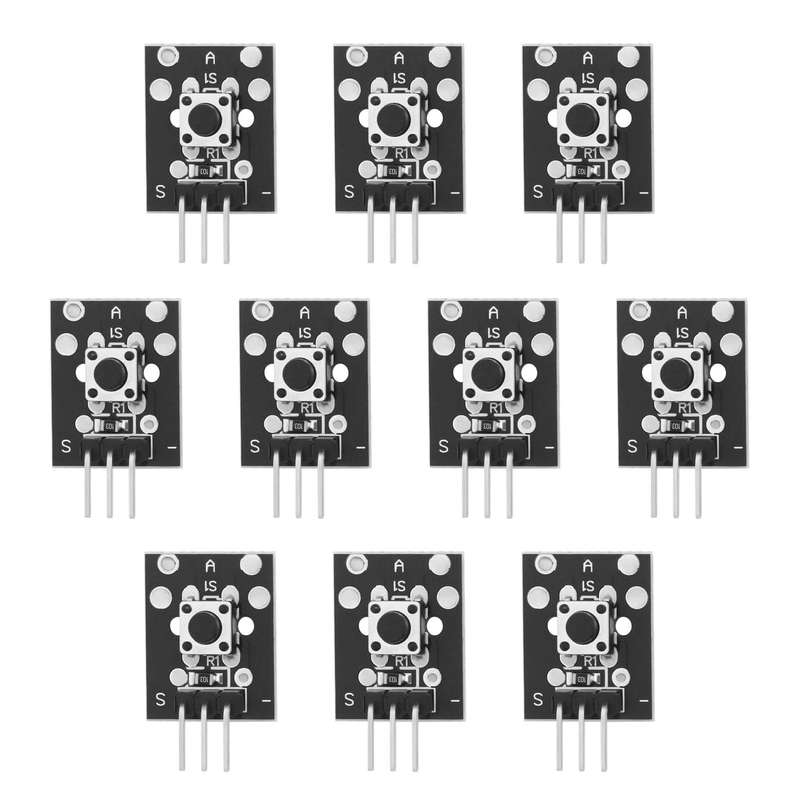The Lord of the Tools 10 Stück KY-004 Tastenschaltermodul Schlüsselschaltermodul 14,9 X 19,2 mm 3-poliges Tastenschaltermodul Kompatibel mit A-rduino Kompatibel mit Raspberry Pi The Lord of the Tools 10 Stück KY-004 Tastenschaltermodul Schlüsselschaltermodul 14,9 X 19,2 mm 3-poliges Tastenschaltermodul Kompatibel mit A-rduino Kompatibel mit Raspberry Pi von The Lord of the Tools