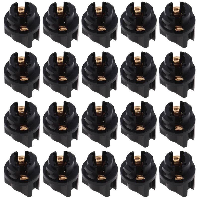 20 Stück T5 Twist Lock Sockel Mini Keil Glühbirnen Lampenfassung für T5 17 18 27 37 57 58 70 73 74 79 85 86 206 207 286 306 2721 von The Lord of the Tools