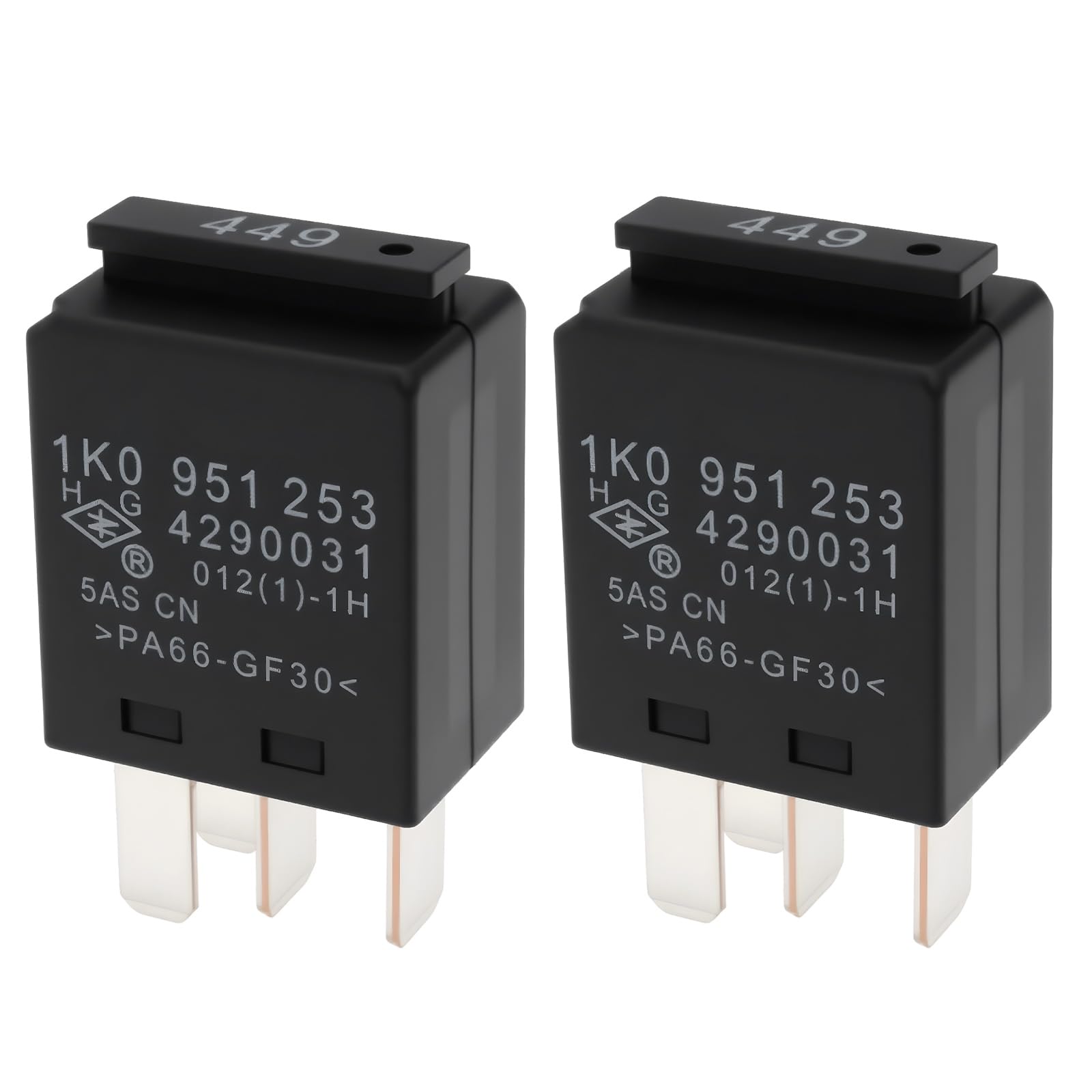 The Lord of the Tools 2Pcs 4Pin Auto Abblendlicht Relais 1K0951253 V23374-A1601-X004 Kompatibel mit Audi A1 2010-2015 3 2003-2012 von The Lord of the Tools
