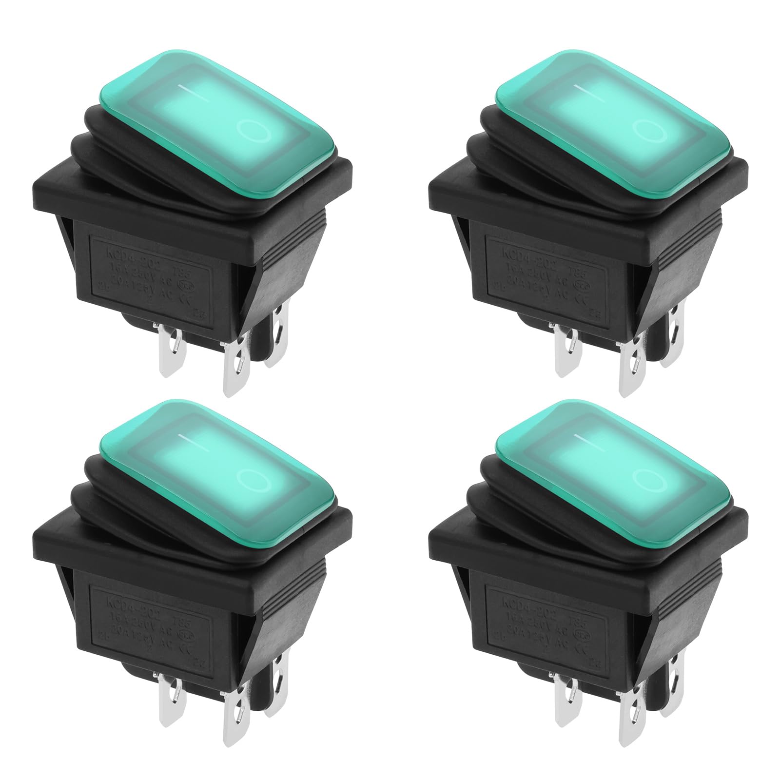 The Lord of the Tools 4 Stück Wasserdichter Wippschalter 4-polig 2 Positionen 16 A 250 V 20 A 125 V Grüne LED-Lichtanzeige EIN/AUS-Lampe Wippschalter für Auto LKW Boot Wohnmobil The Lord of the Tools 4 Stück Wasserdichter Wippschalter 4-polig 2 Positionen 16 A 250 V 20 A 125 V Grüne LED-Lichtanzeige EIN/AUS-Lampe Wippschalter für Auto LKW Boot Wohnmobil von The Lord of the Tools