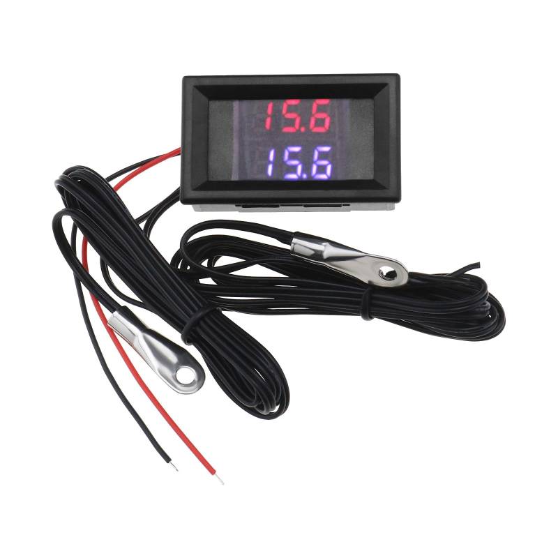 The Lord of the Tools Digitales Thermometer LED-Temperaturmessgerät Dual-Digital-Anzeige Thermometer Sensorsonde Thermometer für Auto-Raum-Kühlschrank-Brüter von The Lord of the Tools