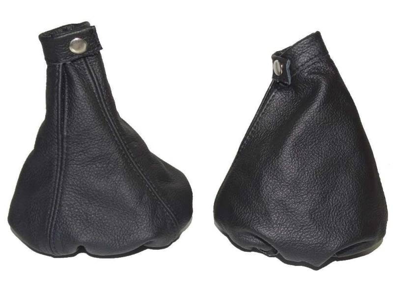 Für Alfa Romeo MITO 2008–2014 Gear & Handbremsmanschette schwarz Italienisches Leder von The Tuning-Shop