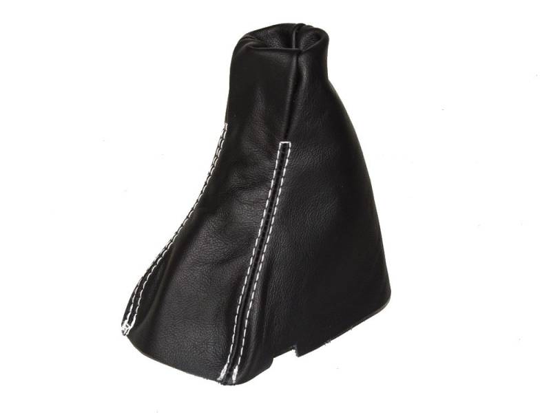 Für Mercedes W211 E-Klasse 2003–06 AUTOMATIK Leder Schaltsack schwarz weißen Nähten von The Tuning-Shop