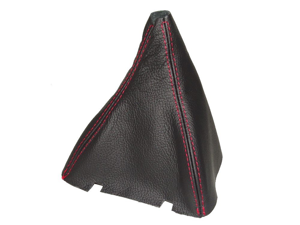 Für Seat Ibiza 6J 2008–2015 Manuelle Schaltsack Leder schwarz Naht rot von The Tuning-Shop Ltd