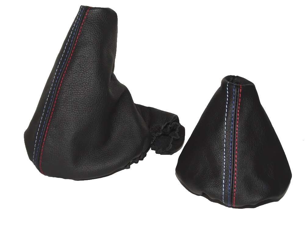 Gear & Handbremsmanschette schwarz Leder MPOWER Nähte Gear & Handbremsmanschette schwarz Leder MPOWER Nähte von The Tuning-Shop Ltd