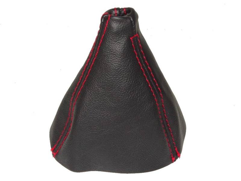 Schaltsack für Honda Civic Typ S 8. Gen, FK2, 2005–2011, Leder mit Kontrastnähten, Schwarz / Rot von The Tuning-Shop