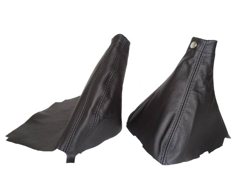 Schaltsack und Handbremsmanschette aus echtem Leder, Schwarz von The Tuning-Shop