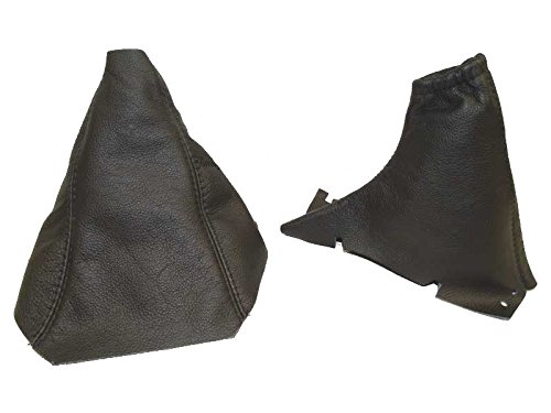 Schaltsack und Handbremsmanschette aus schwarzem Leder von The Tuning-Shop Ltd