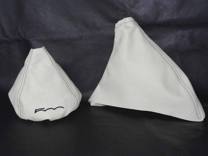 Schaltmanschette Schaltsack Handbremsmanchette Leder Stickerei von The Tuning-Shop