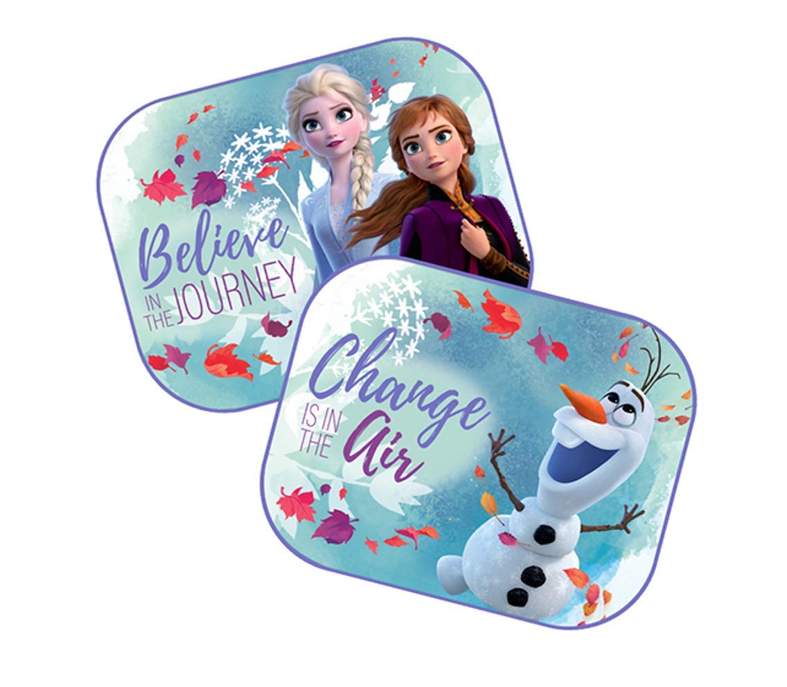 2 x Auto PKW Sonnenschutz Minnie Maus - Frozen – Princess - Sofia/Vorhänge Seitenscheibe - Sonnenblende UV Schutz Paw (Design Frozen 2 Olaf) (Design Frozen 2 Olaf) von Theonoi